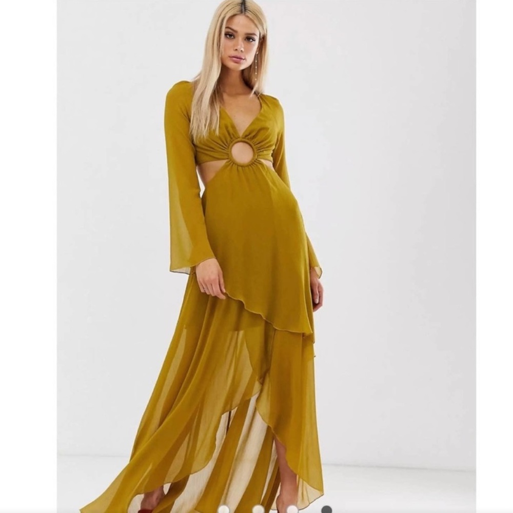 ASOS Keyhole Tie Back Maxi
